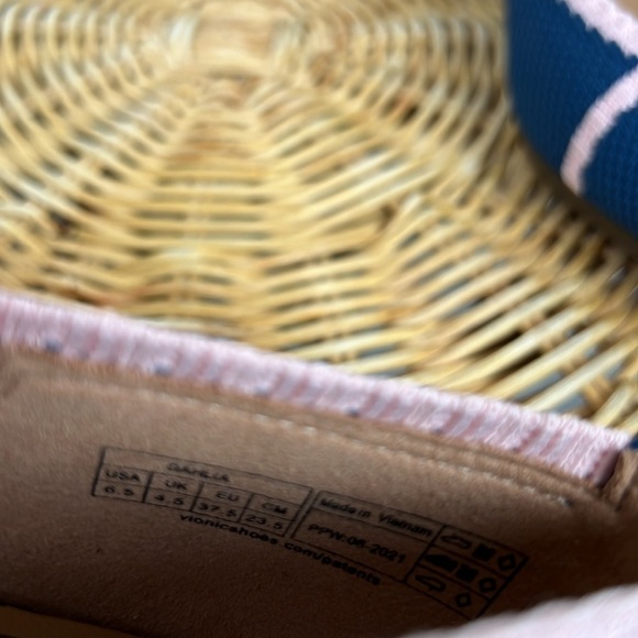 Vionic Dahlia Ballet Skimmer Flats Woven Pointed Toe 6.5 - Picture 6 of 9